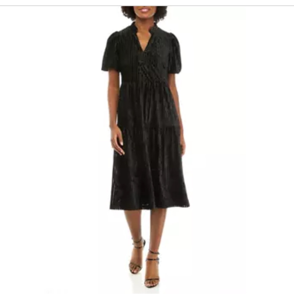 Elegant Black Velvet Dress